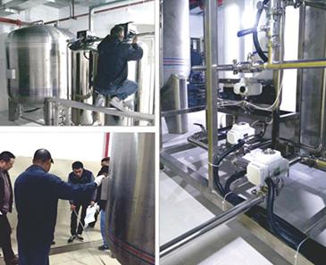 甘河社區直飲水項目現場